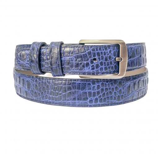 Кожаный ремень Pellagio односторонний 35311-68 синий крокодил