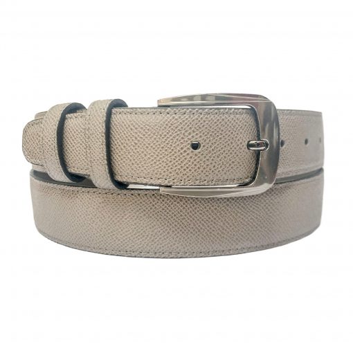 Кожаный ремень Pellagio односторонний 35311-78 серый сафьяно