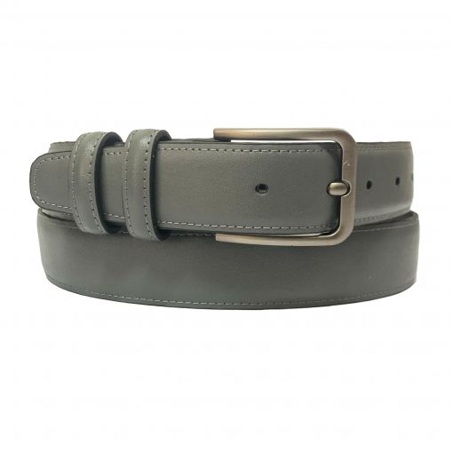 Кожаный ремень Pellagio односторонний 35311-12 темно-серый наппа