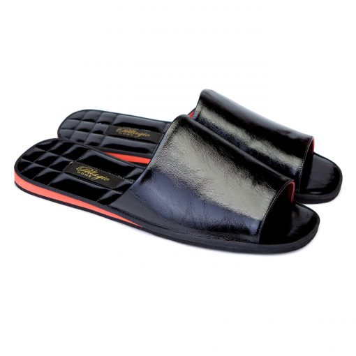 Кімнатні тапочки Pellagio 1601 чорний лак