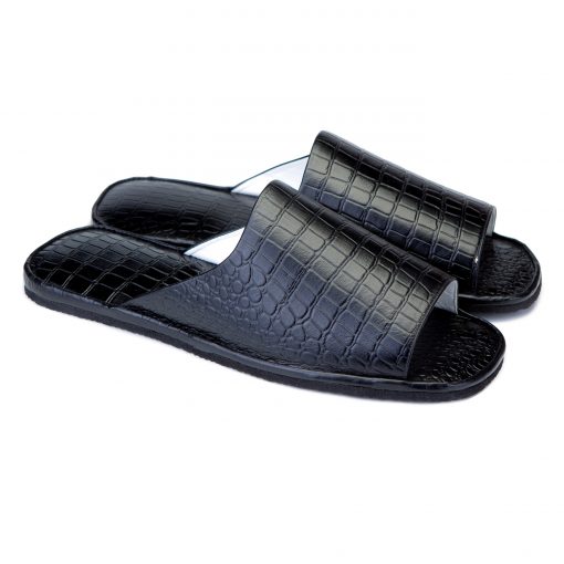 Кімнатні тапочки Pellagio/Bernelli 160 чорний крокодил