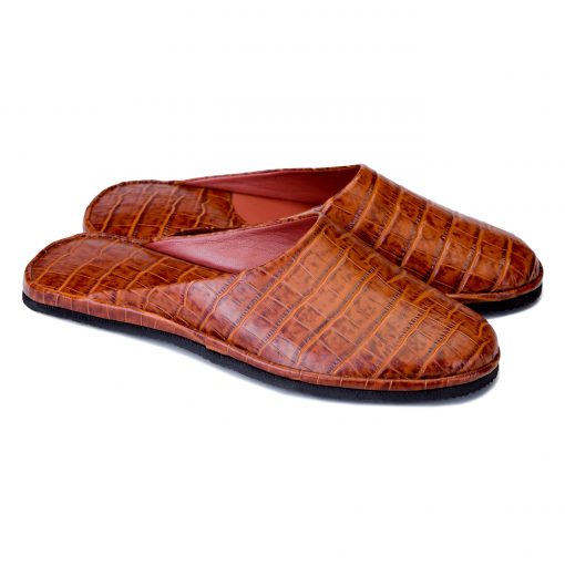 Кімнатні тапочки Pellagio 504 коричневий крокодил