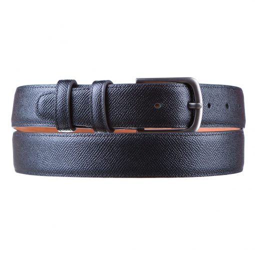 Кожаный ремень Pellagio односторонний 35311-81 черный сафьяно
