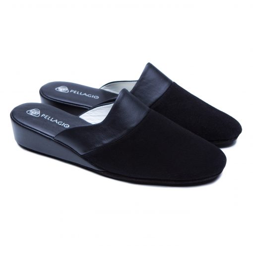 Кімнатні тапочки Pellagio 222 чорний+замша