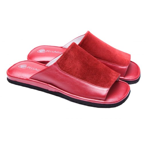 Кімнатні тапочки Pellagio 386 червоний+замша