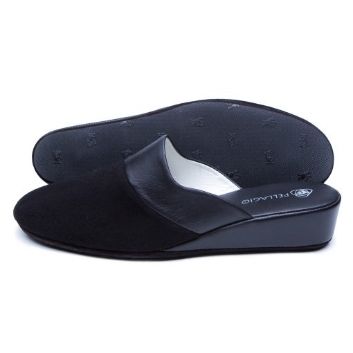 Alternative view of Кімнатні тапочки Pellagio 222 чорний+замша