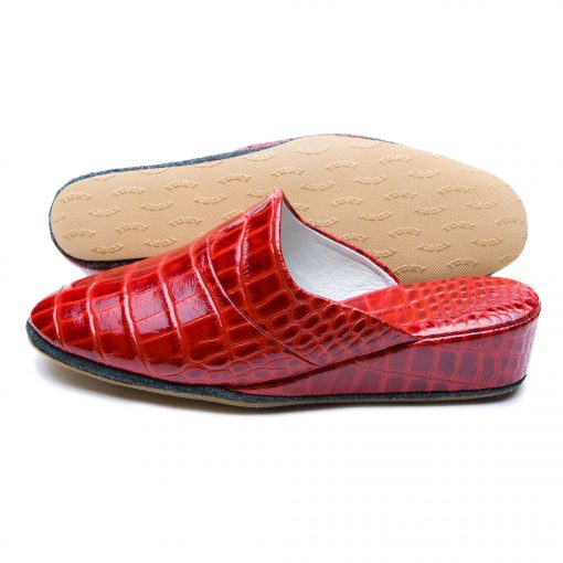 Alternative view of Кімнатні тапочки Pellagio 222 червоний крокодил