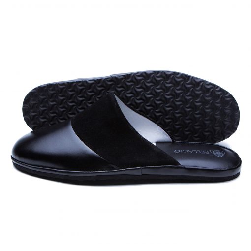 Alternative view of Кімнатні тапочки Pellagio 721 чорна напа+замша