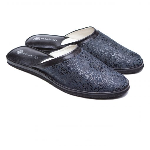 Кімнатні тапочки Pellagio 508 синій лист