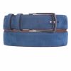 Кожаный ремень Pellagio  35311-58 односторонний синяя замша