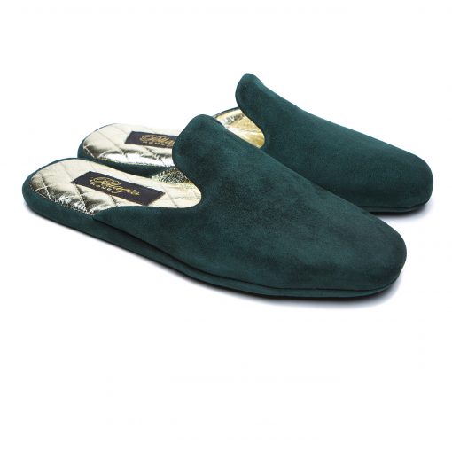 Кімнатні тапочки Pellagio 3940 зелена замша