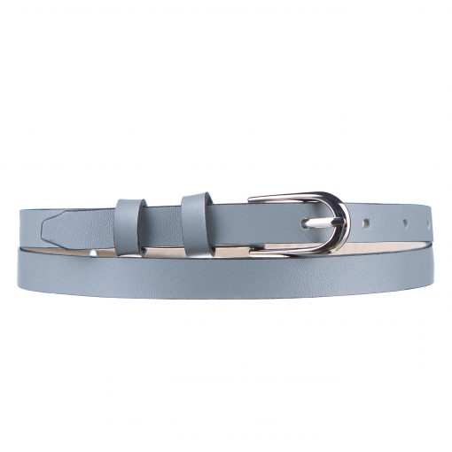 Шкіряний ремінь Pellagio 16313 жіночий 16мм світло-сіра напа