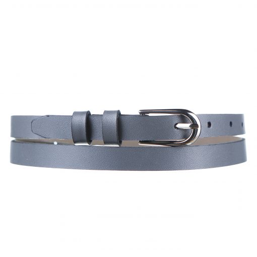 Шкіряний ремінь Pellagio 16312 жіночий 16мм темно-сіра напа