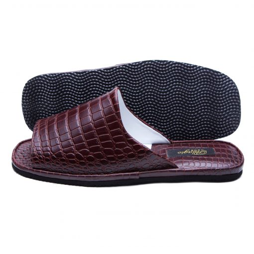 Alternative view of Кімнатні тапочки Pellagio/Bernelli 160 коричневий крокодил