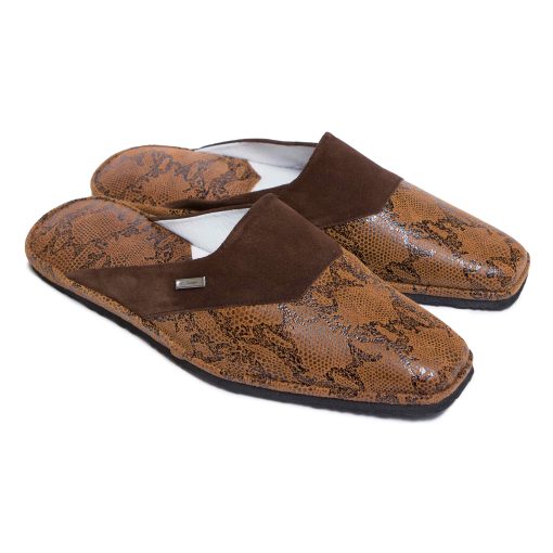 Кімнатні тапочки Pellagio/Le Pantofole 903 коричнева змія