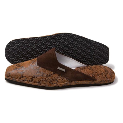 Alternative view of Кімнатні тапочки Pellagio/Le Pantofole 903 коричнева змія