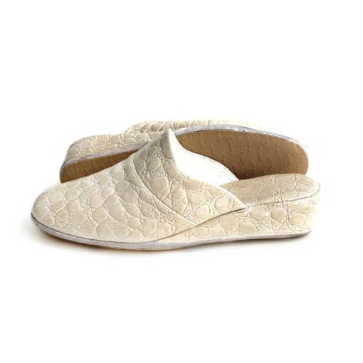 Alternative view of Кімнатні тапочки Pellagio 222 перламутровий крокодил