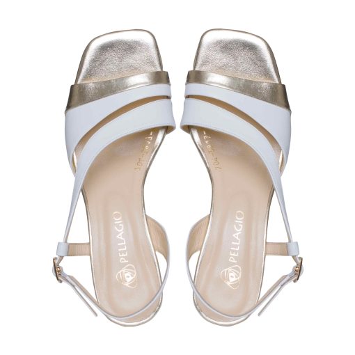 Alternative view of Босоніжки Pellagio 704/3201 білий+золото