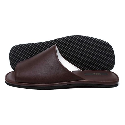 Alternative view of Кімнатні тапочки Pellagio 160 коричнева напа