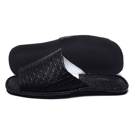 Alternative view of Кімнатні тапочки Pellagio 160 чорна клітка