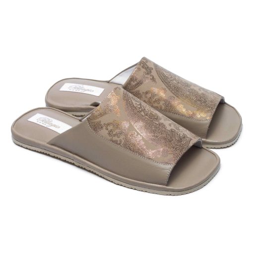 Кімнатні тапочки Pellagio 386 бежевий+огірок