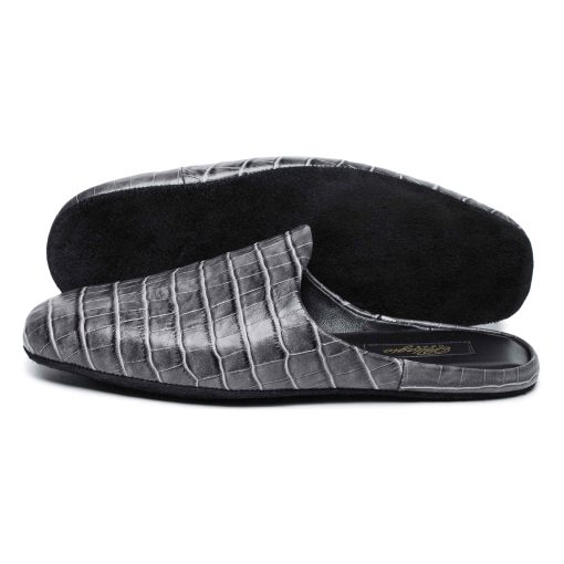 Alternative view of Кімнатні тапочки Pellagio 221 темно-сірий крокодил
