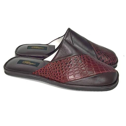 Кімнатні тапочки Pellagio 121 коричневий+крокодил