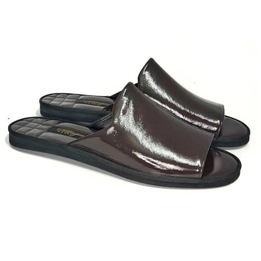 Кімнатні тапочки Pellagio 4601 коричневий лак